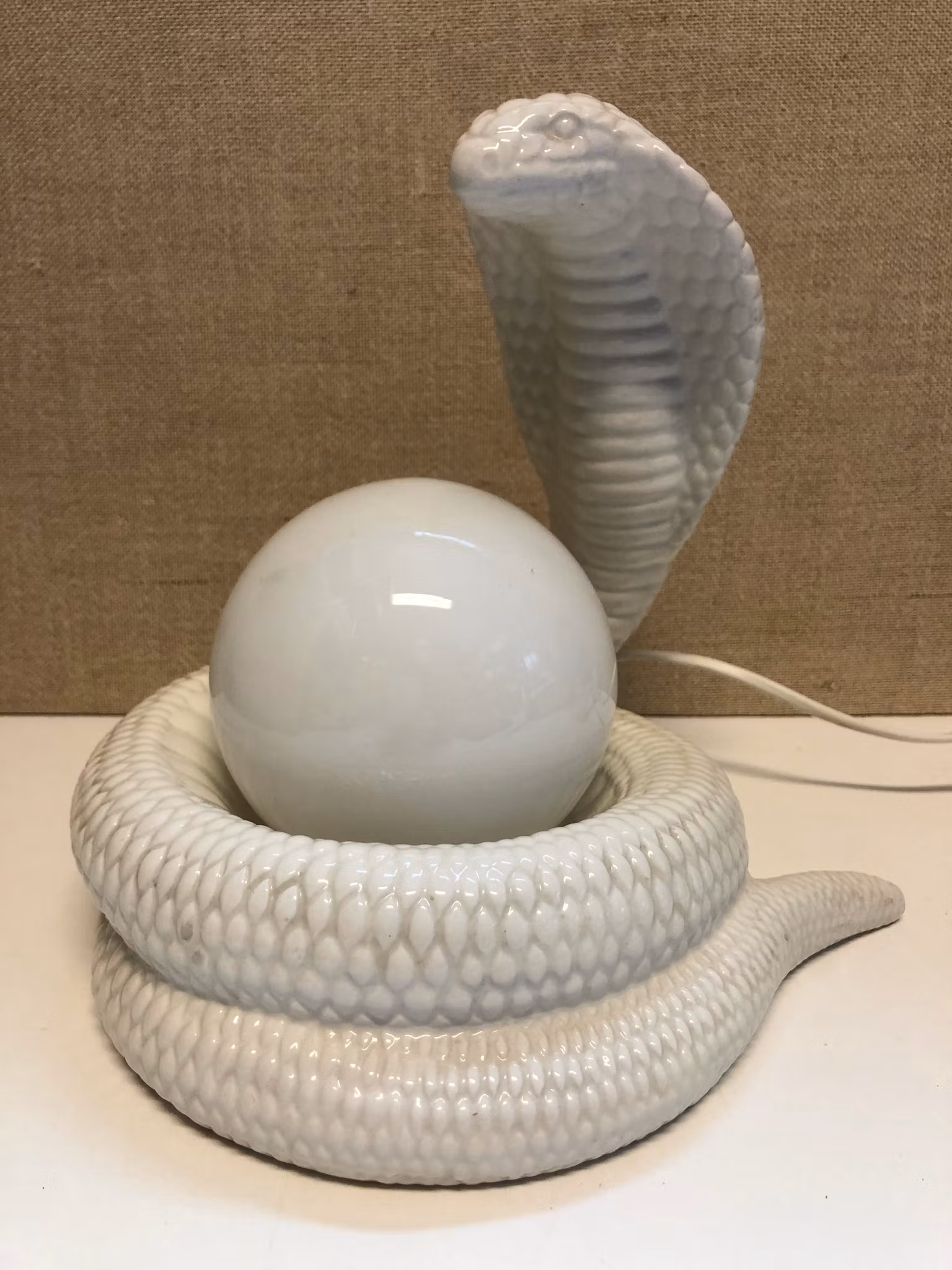 BORDSLAMPA, porslin/glas, "Kobra", Mideramica, Portugal, 1980-tal.