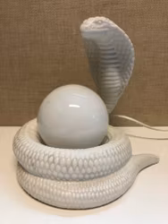 BORDSLAMPA, porslin/glas, "Kobra", Mideramica, Portugal, 1980-tal.