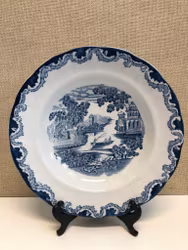 DJUPTALLRIK, porslin, "Bengali blå", Rörstrand.