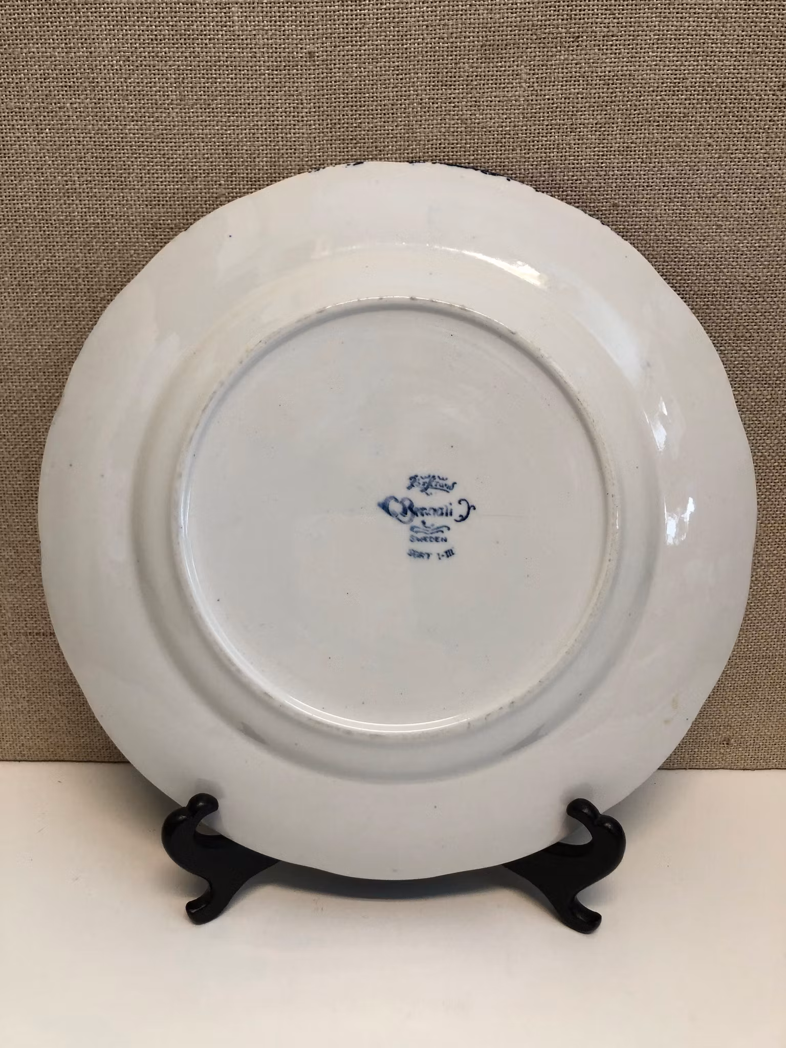 MATTALLRIK, porslin, "Bengali blå", Rörstrand.