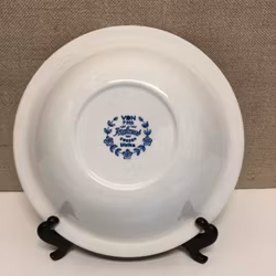 DEEP PLATE, flintware, "Ulrika blue", Rörstrand.