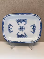 UPPLÄGGNINGSFAT, flintgods, "Ulrika blå", Rörstrand.