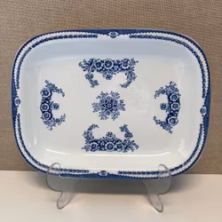 UPPLÄGGNINGSFAT, flintgods, "Ulrika blå", Rörstrand.