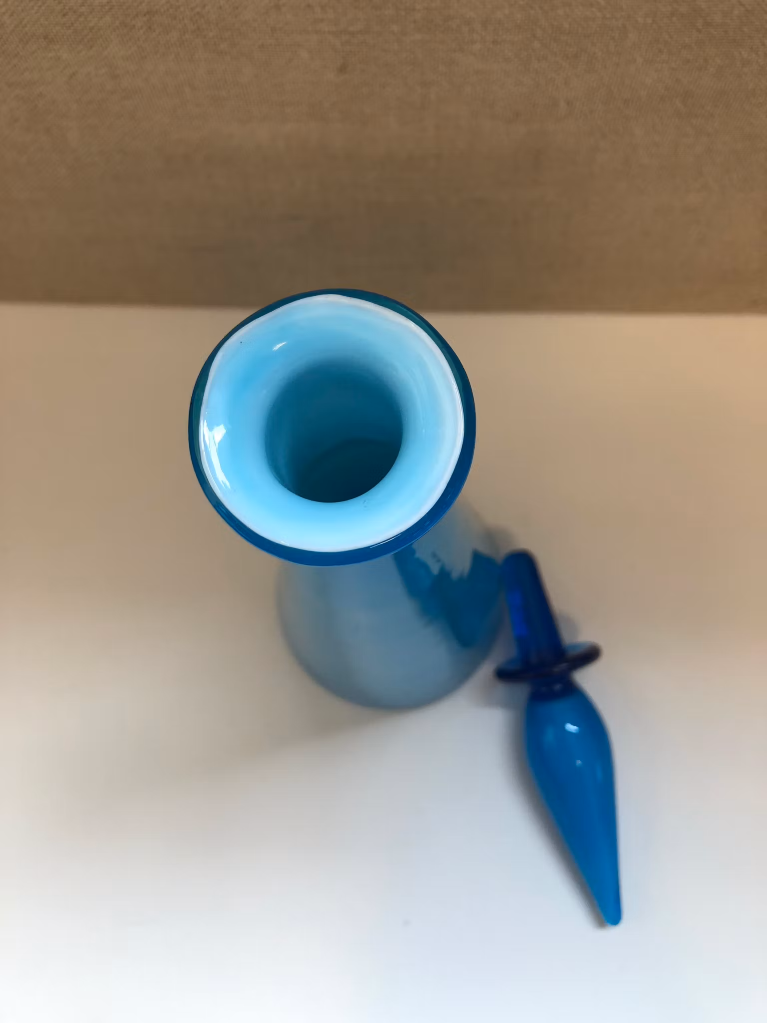 KARAFF, glas, troligen Empoli, Italien, 1900-talets mitt.
