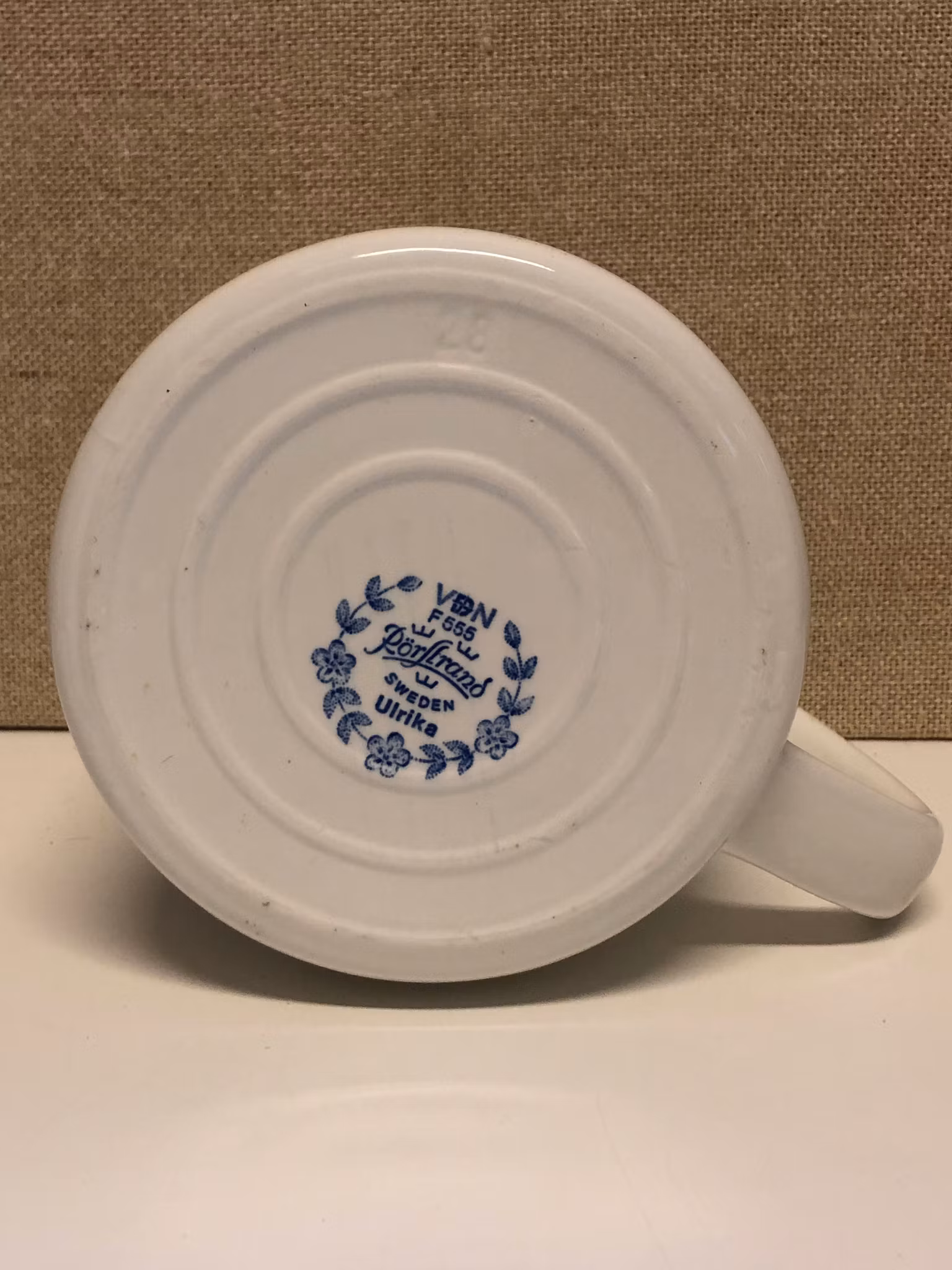 TILLBRINGARE, flintgods, "Ulrika blå", Rörstrand.