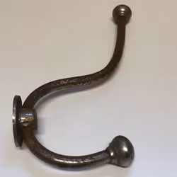CLOTHES HOOK, metal, wall model, early 20th century.