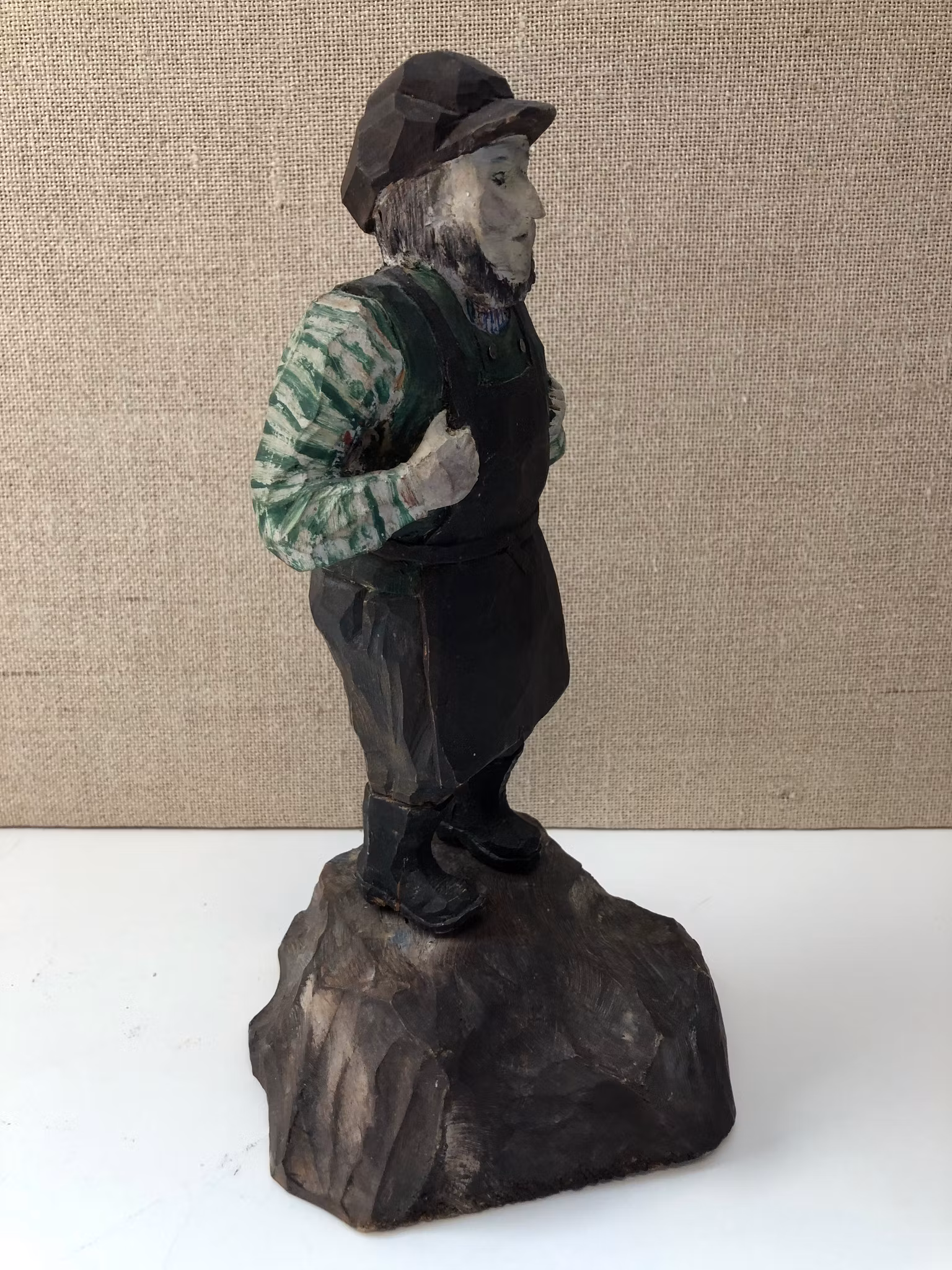 SKULPTUR, trä, smed, daterad 1920.