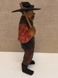 SKULPTUR, trä, bergsman, osignerad.