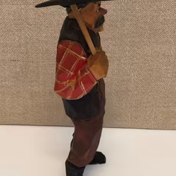 SCULPTURE, wood, mountaineer, unsigned.
