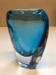 W JOHANSSON. Vase, glass, Orrefors, signed.