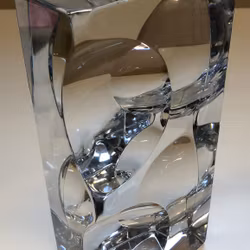 SVEN PALMQVIST. Skulptur, glas, signerad Expo P 772 -72, Orrefors.