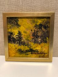 KARIN ANDERSSON. Composition, oil on panel, signed.