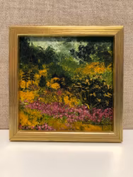 KARIN ANDERSSON. Summer meadow, oil on panel, signed and dated 77.