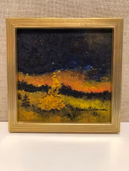 KARIN ANDERSSON. Composition, oil on panel, signed and dated 77.