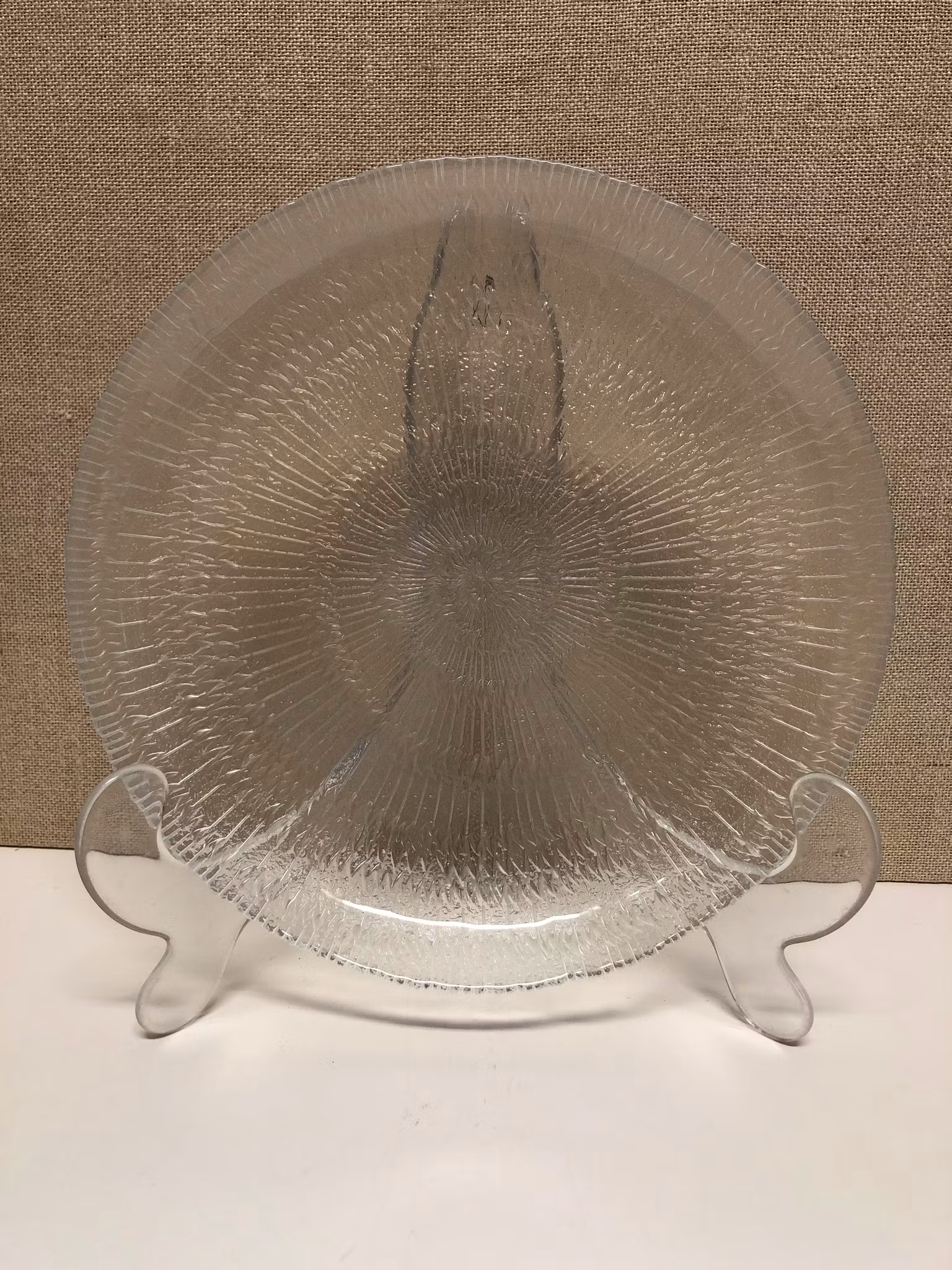 TAPIO WIRKKALA. Tallrik, glas, "Solaris",  Iittala.