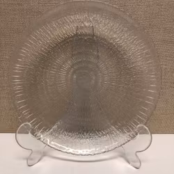 TAPIO WIRKKALA. Tårtfat, glas, "Solaris",  Iittala.
