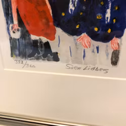SVEN LIDBERG. Färglitografi, " Flottans käcka grabbar", signerad samt numrerad 322/260.