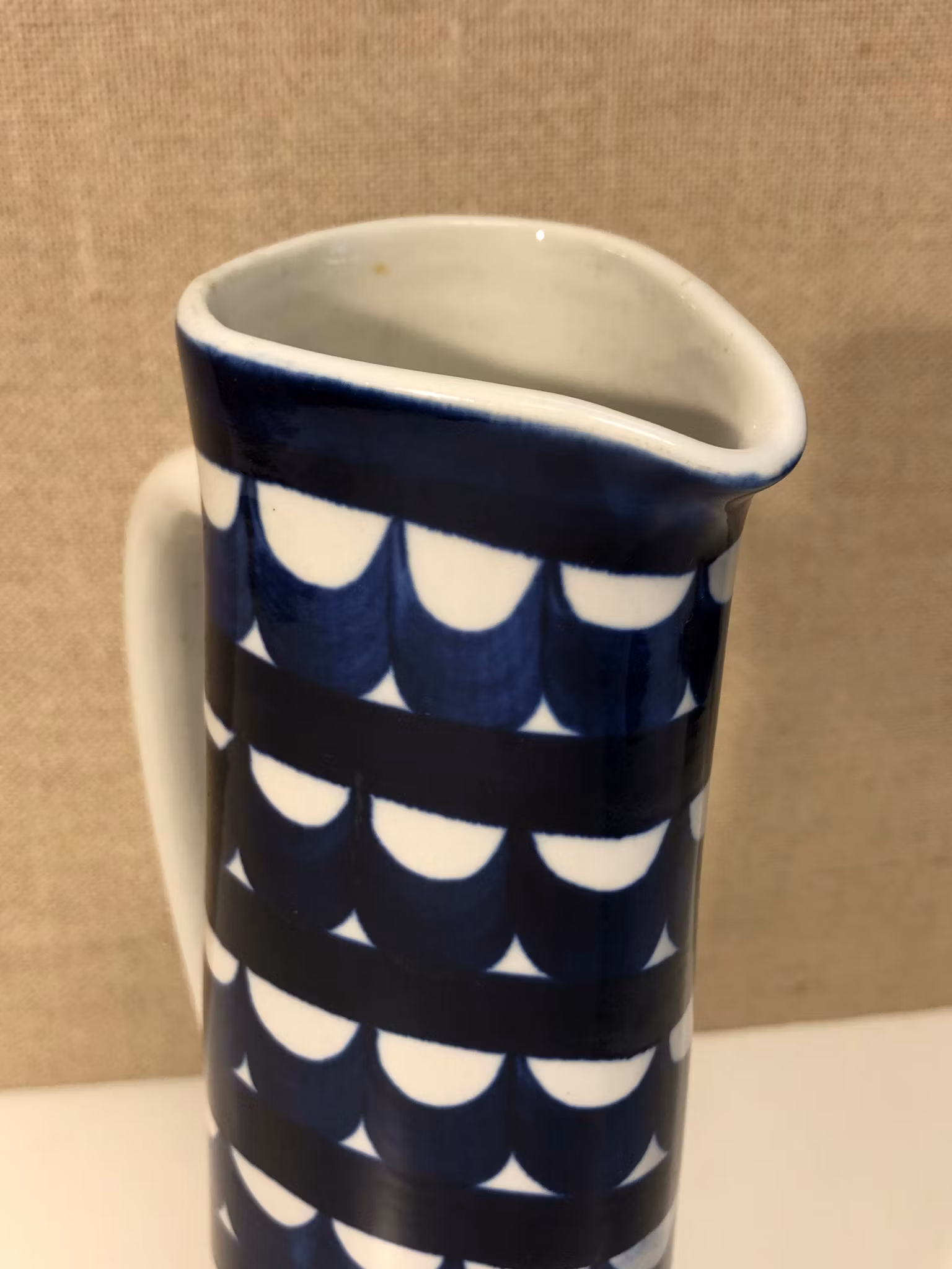 KARIN BJÖRQUIST. Kanna, keramik, "Indigo", Gustavsberg.