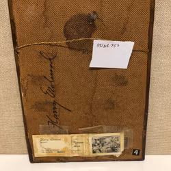HARRY EKELUND. Relief, copper, "Blacksmith", signed.