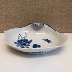 Snail bowl, porcelain, "Blue Flowers", Royal Copenhagen, Denmark.