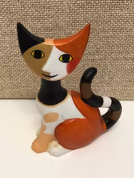 ROSINA WACHTMEISTER. Figurin, porslin, " Katt ", Goebel.