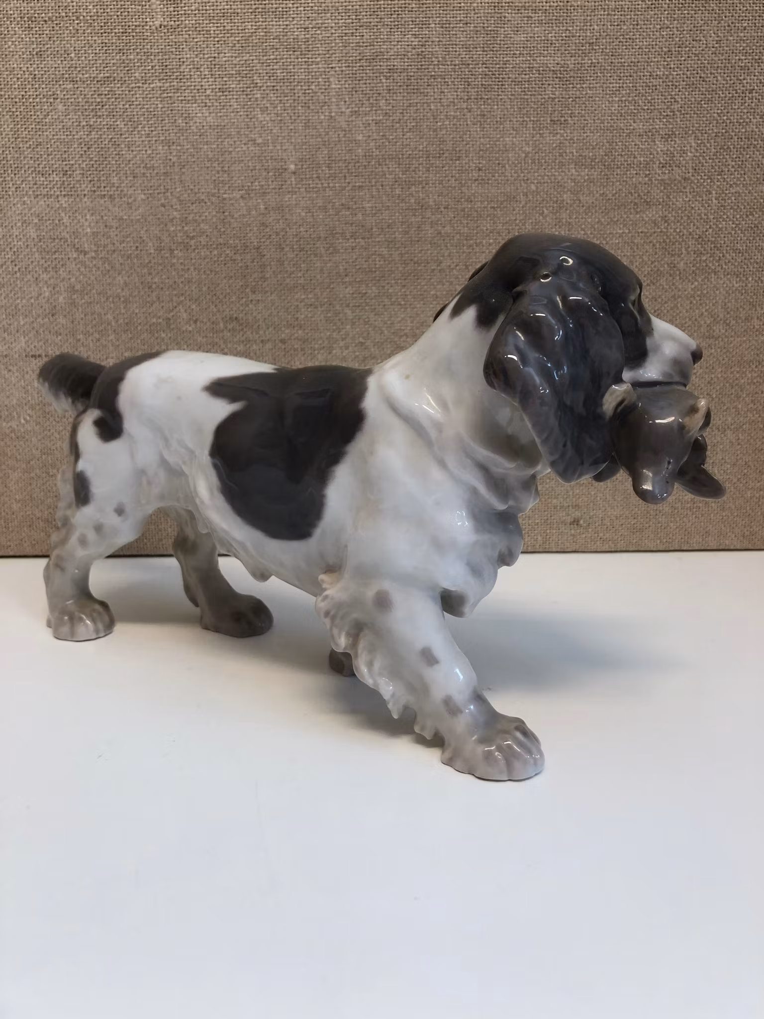 LAURITS JENSEN. Figurin, porslin, "Cockerspaniel" Bing & Gröndahl, Danmark.