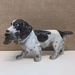 LAURITS JENSEN. Figurine, porcelain, "Cockerspaniel" Bing & Grondahl, Denmark.