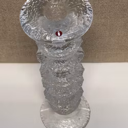 TIMO SARPANEVA. Candlestick, glass, "Festivo", Iittala.