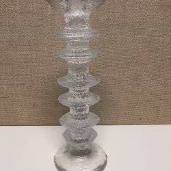 TIMO SARPANEVA. Candlestick, glass, "Festivo", Iittala.