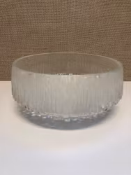 TAPIO WIRKKALA. Bowl, glass, "Ultima Thule", Iittalla, Finland.