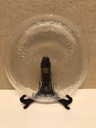 TAPIO WIRKKALA. Tallrik, glas, "Solaris",  Iittala.