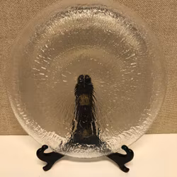 TAPIO WIRKKALA. Tallrik, glas, "Solaris",  Iittala.