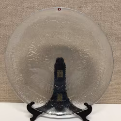 TAPIO WIRKKALA. Tallrik, glas, "Solaris",  Iittala.