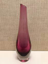 VASE, glass, F.A.W. Johansson, Orrefors Glass Engraving.