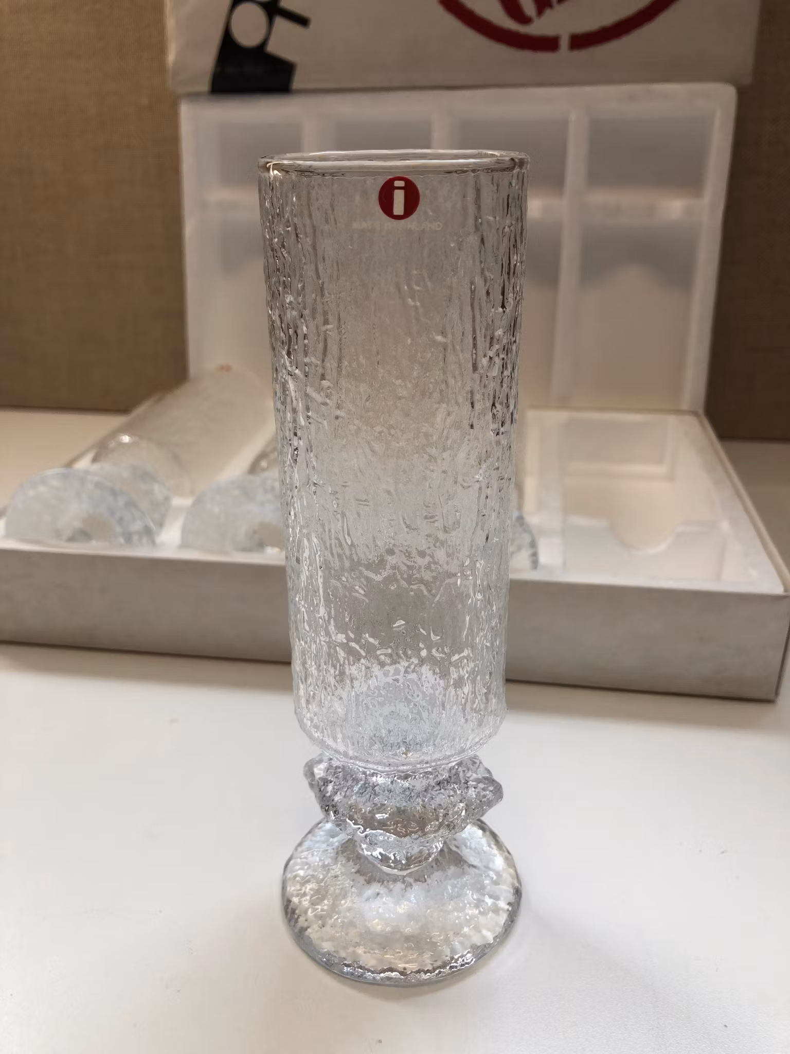 TIMO SARPANEVA. Champagneglas 4 st. i originalkartong, "Senator"/ Festivo, Iittala.