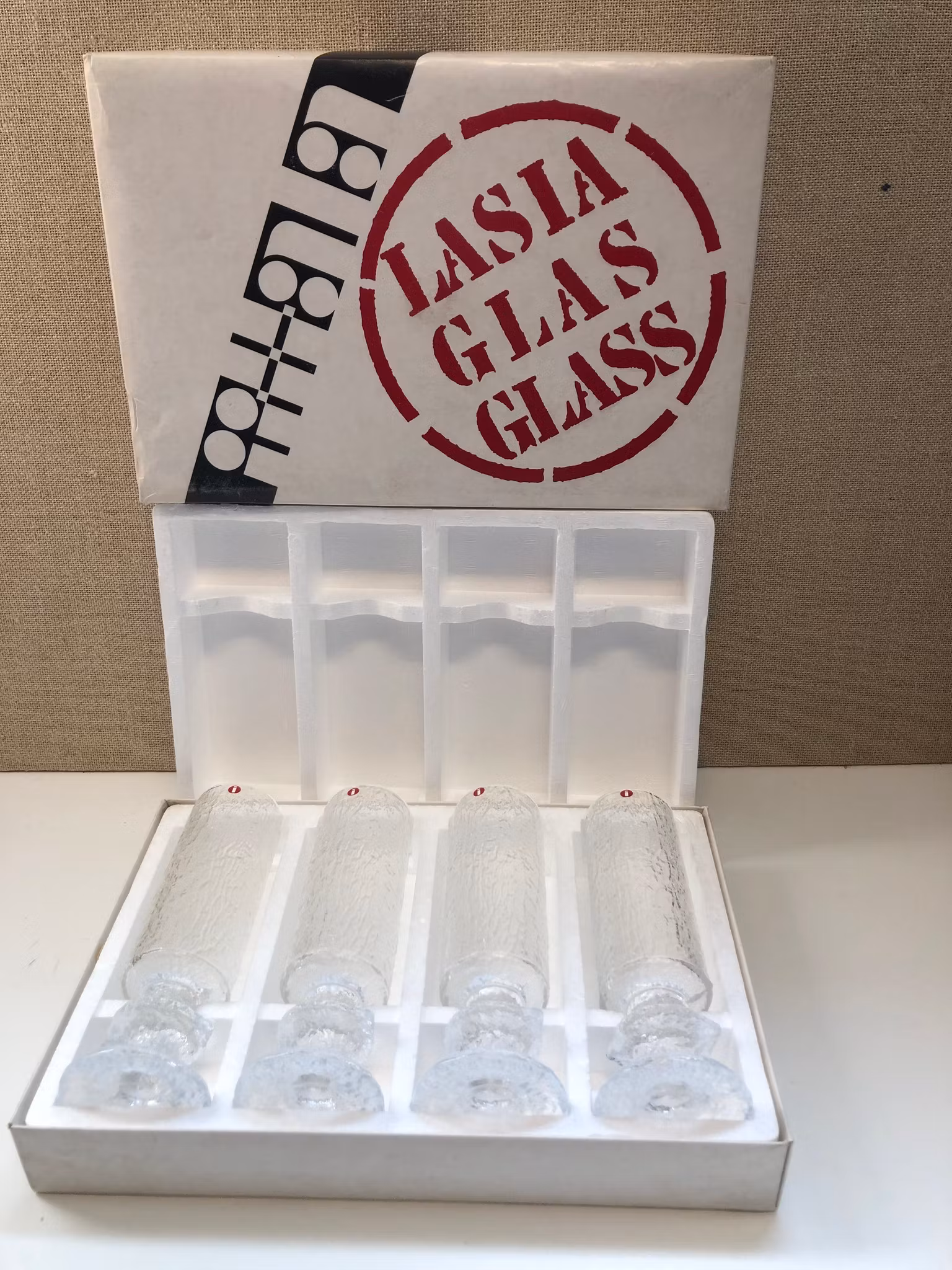 TIMO SARPANEVA. Champagneglas 4 st. i originalkartong, "Senator"/ Festivo, Iittala.