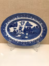 UPPLÄGGNINGSFAT, porslin, "Willow", Gustavsberg.