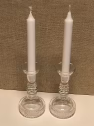 LJUSSTAKAR, ett par, glas, 1900-talets andra hälft.