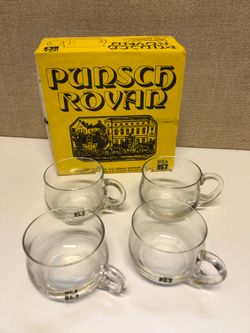 PUNCHGLAS 4 st. munblåsta, "Rovar", originalkartong, Ikea.