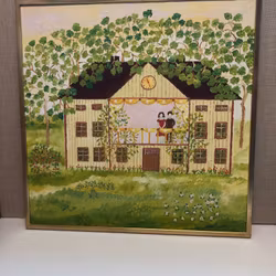 BRITTA KARLSSON. Olja på duk, "Paret 1974", signerad.