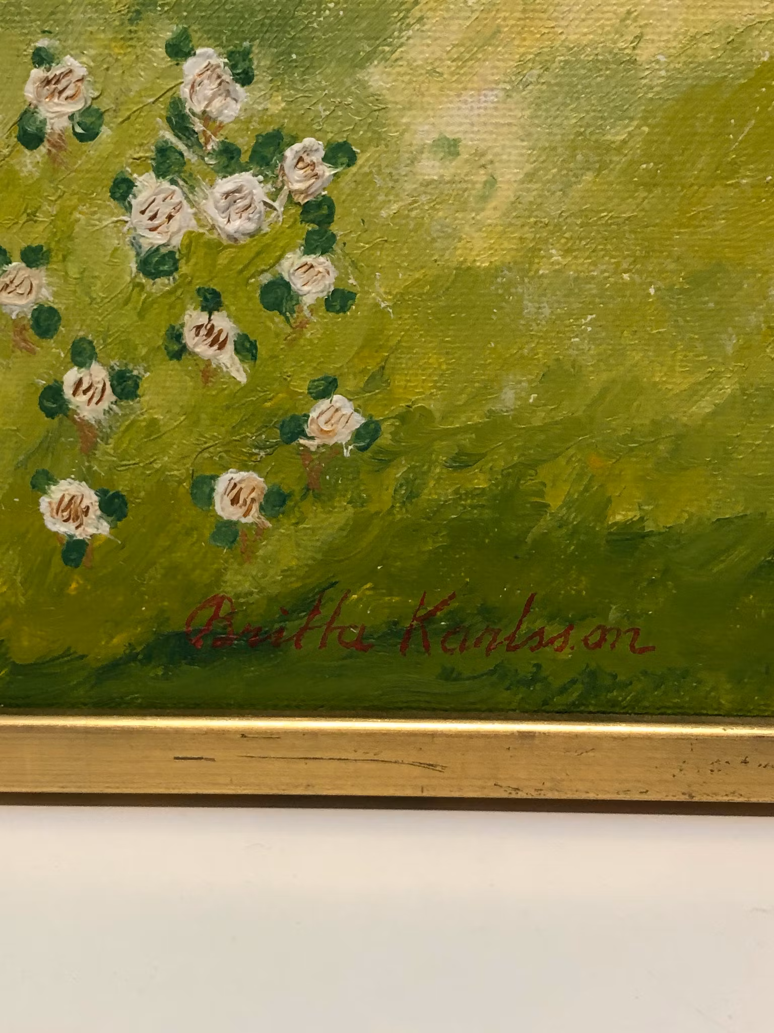 BRITTA KARLSSON. Olja på duk, "Paret 1974", signerad.