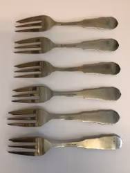 CAKE FORKS, 6 pcs, sterling silver, Sweden.
