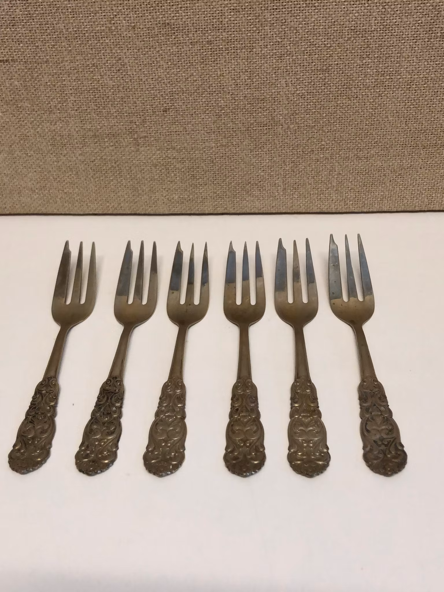 TÅRTGAFFLAR, 6 st, nysilver, Sweden.