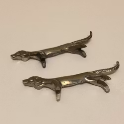 BUTTER DOGS 2 pcs, metal, 1900s.