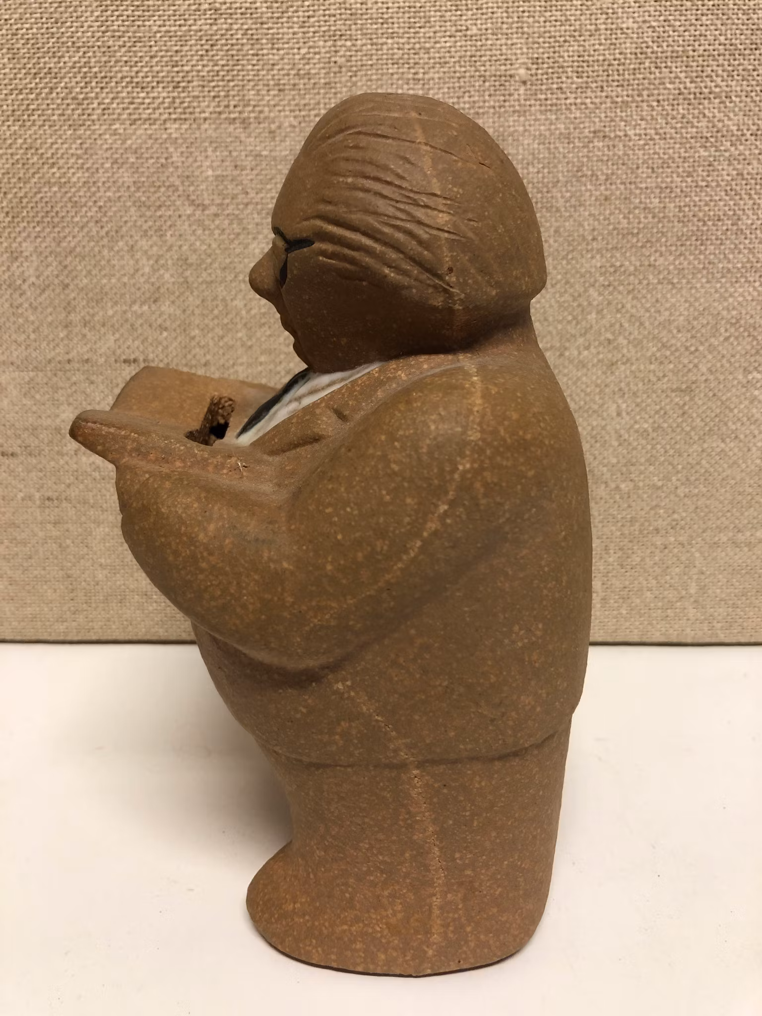LISA LARSON. Figurin, stengods, sparbösssa, "Gunnar Sträng", Gustavberg, Sweden.