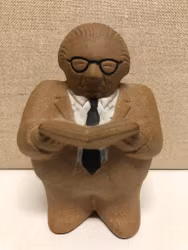 LISA LARSON. Figurin, stengods, sparbösssa, "Gunnar Sträng", Gustavberg, Sweden.