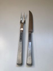 TRANCHERBESTICK, rostfritt stål, "Rosen", Åhlens, 1960/70-tal.