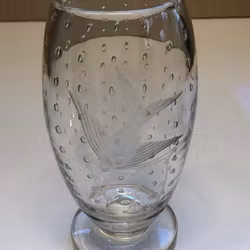 GUNNAR GRÜNO HÅKANSSON. Vase, glass, Johansfors glassworks, 1930s-1940s.