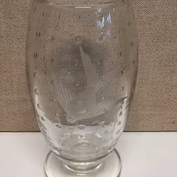 GUNNAR GRÜNO HÅKANSSON. Vase, glass, Johansfors glassworks, 1930s-1940s.