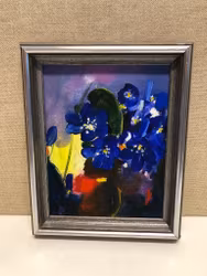 OLLE GUSTAFSSON. "The Eyes of Spring", oil on panel, monogram signed.